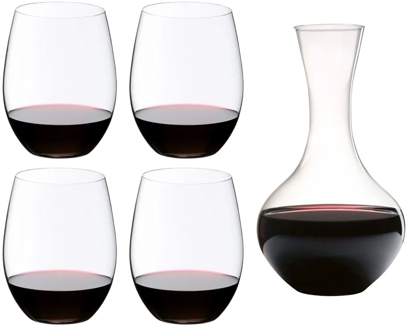 Set de verres a vin Riedel - Verres a vin rouge - O Wine - 620 ml - 5 pièces