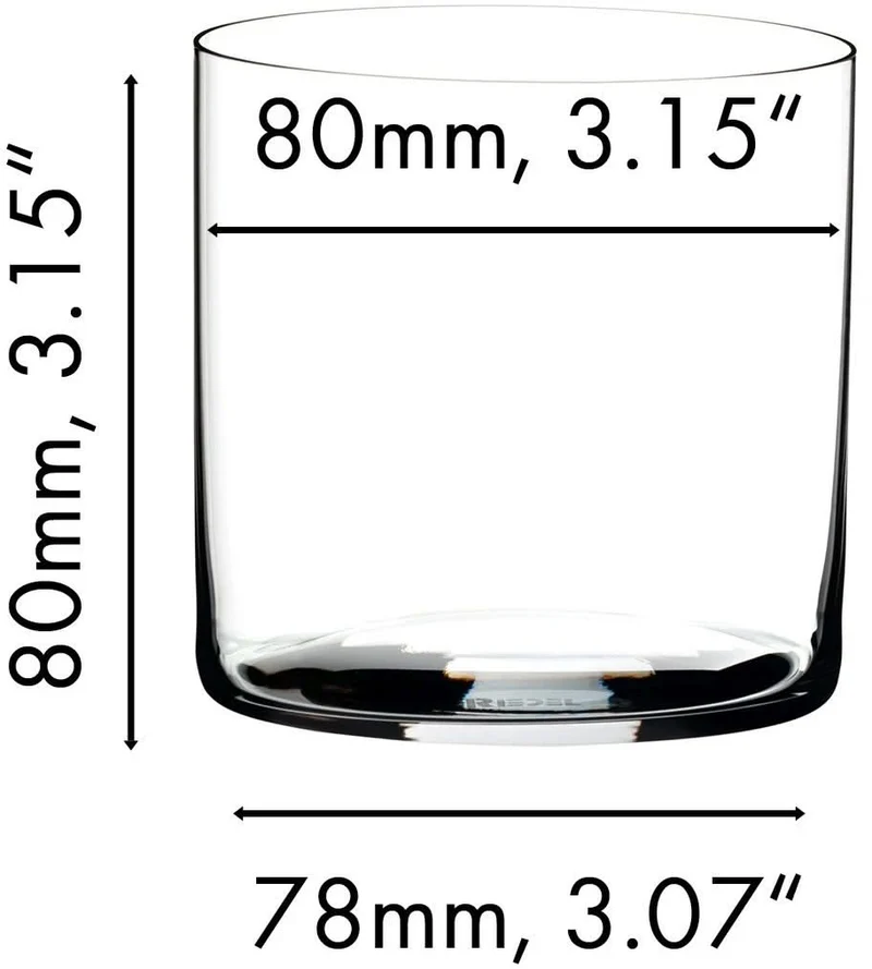 Ensemble de verres a eau Riedel - Verres sans pied - O Wine - 330 ml - 2 pièces
