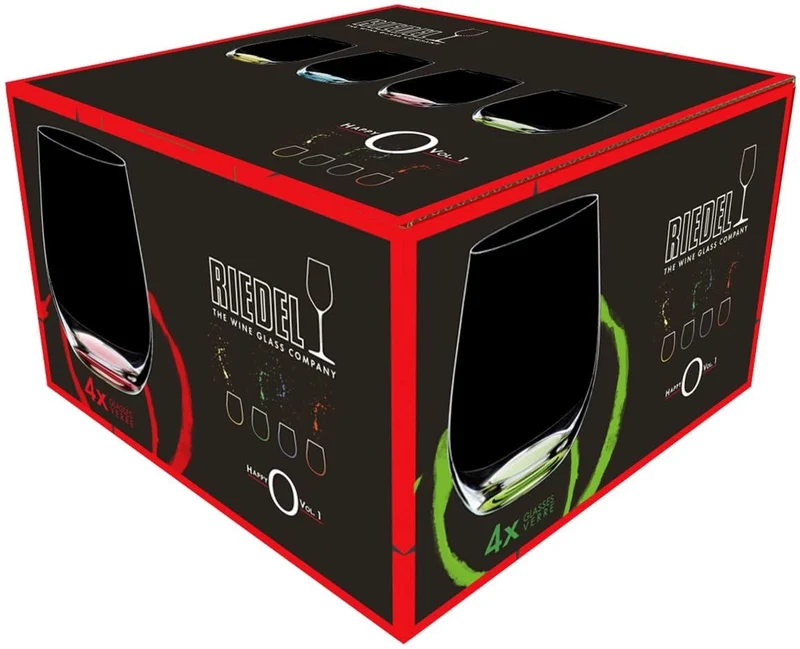 Ensemble de verres a eau Riedel - Gobelet - Happy O - 335 ml - 4 pièces