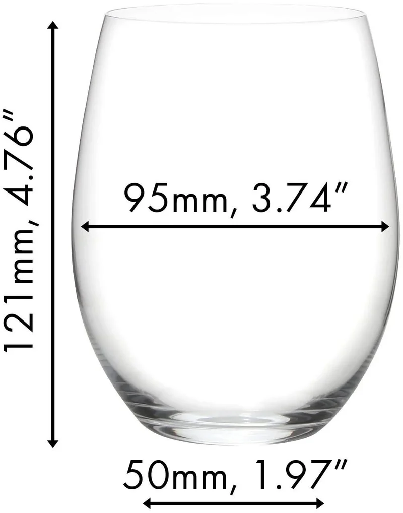 Ensemble de verres a vin Riedel - Verres a vin rouge - O Wine - 600ml - 2 pièces