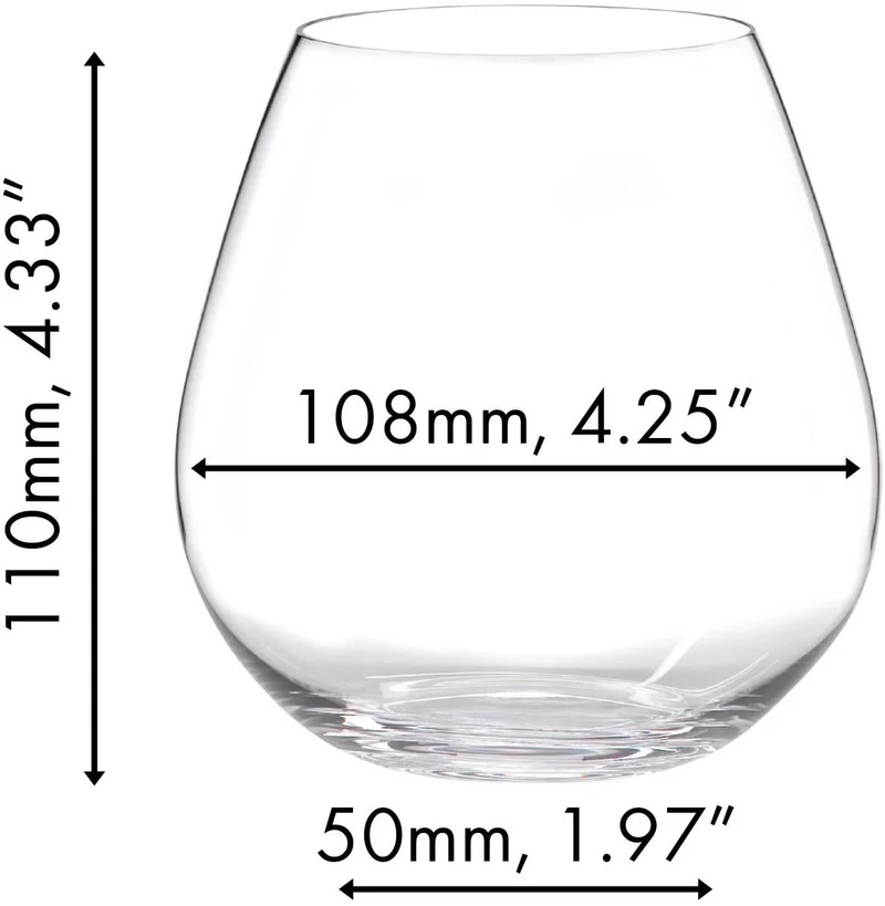 Set de verres a vin Riedel - Verres a vin rouge - O Wine - 690 ml - 2 pièces