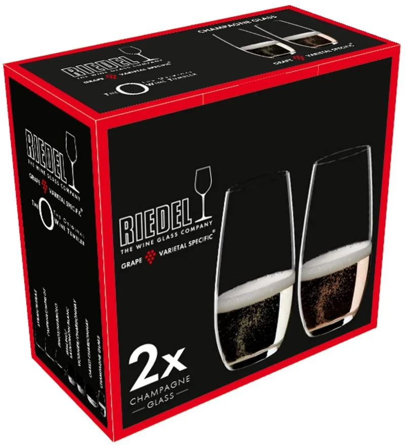 Ensemble de verres à vin Riedel - Verres à champagne - O Wine - 265ml - 2 pièces