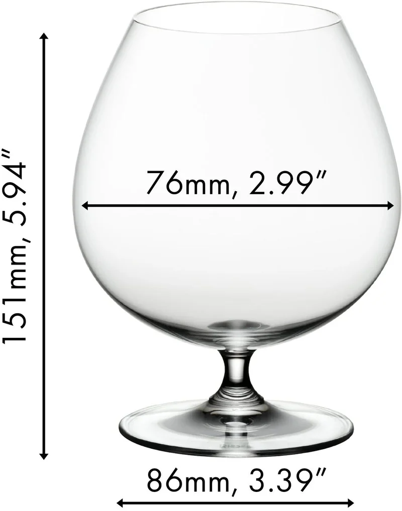 Ensemble de verres a cognac Riedel - Verres a cognac - Vinum - 885 ml - 2 pièces