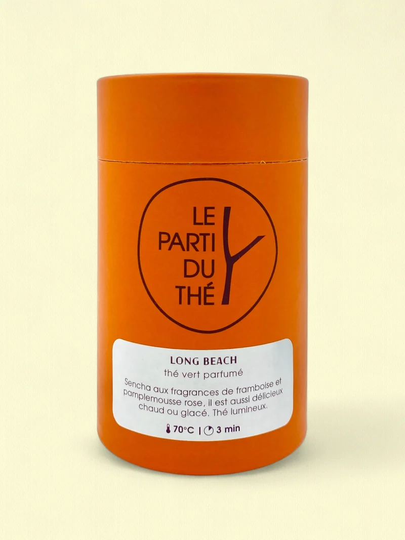 Long Beach | Thé vert parfumé à la framboise et au pamplemousse