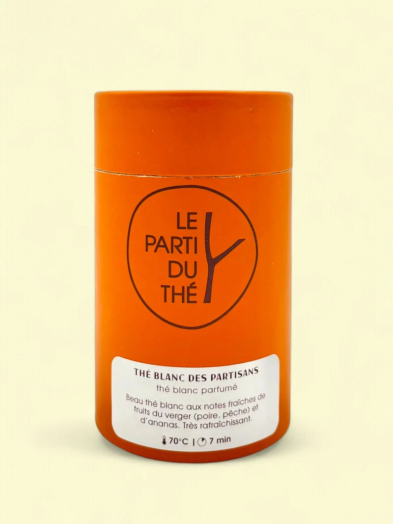 Blanc des partisans | Thé blanc parfumé à la poire, pêche, et ananas
