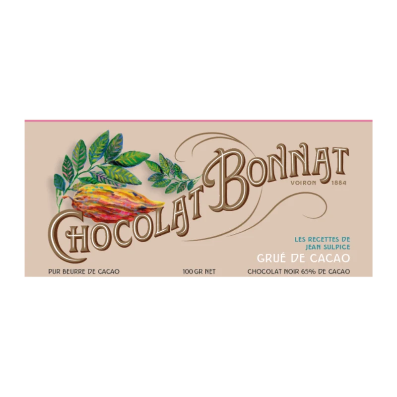 Tablette Chocolat au Noir 65% Éclats de Fèves | Jean Sulpice | 100g