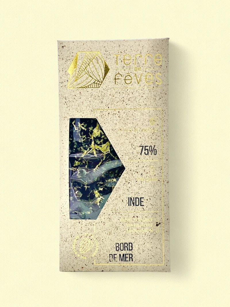 Chocolat noir 75% Bord de mer | Algues et fleur de sel