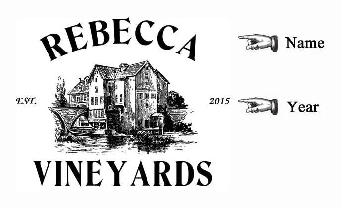 'Rebecca Vineyards' Quarter Barrel Sign- Personalized