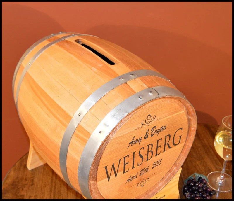 Classic Wedding Barrel Card Holder - Personalized
