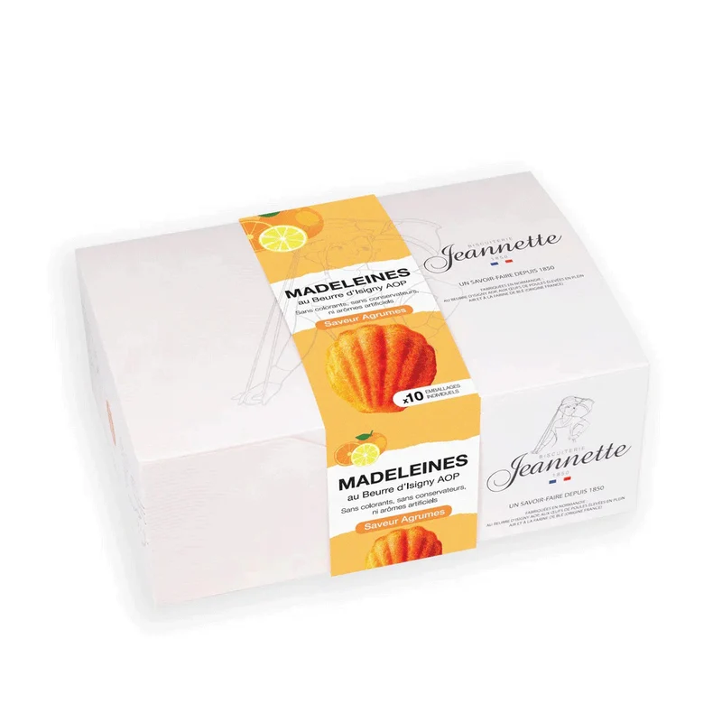 Boîte de 10 Madeleines Agrumes | 250g