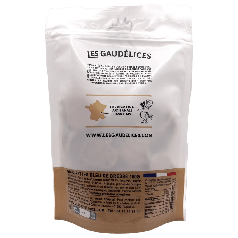 Biscuits Gaudinettes Bleu de Bresse | 150g
