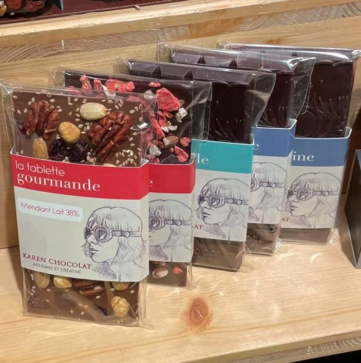 La Tablette Gourmande Chocolat Noir 69% et Praline Rose | 100g