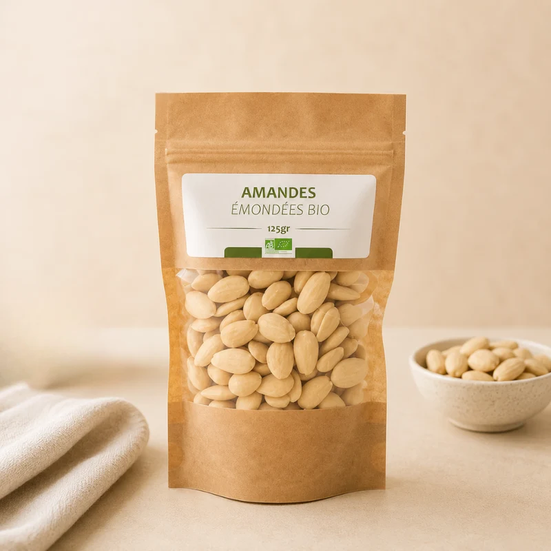 Amandes Émondées Bio | 125g