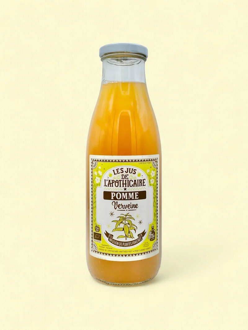 Jus de pomme infusé à la verveine