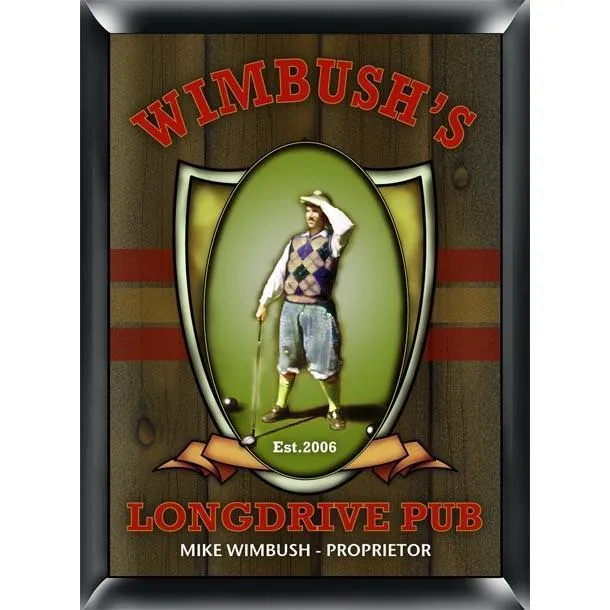 Traditional Long Drive Personalized Tavern Sign