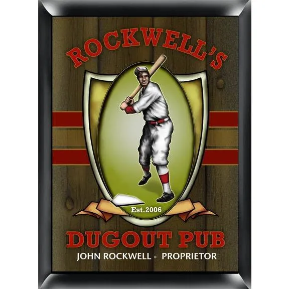 Traditional Dug Out Personalized Tavern Sign