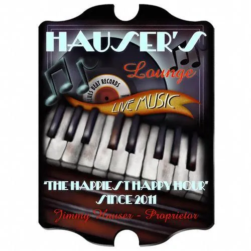 Piano Lounge Personalized Vintage Style Tavern Sign