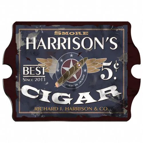 Patriot Cigar Personalized Vintage Style Tavern Sign