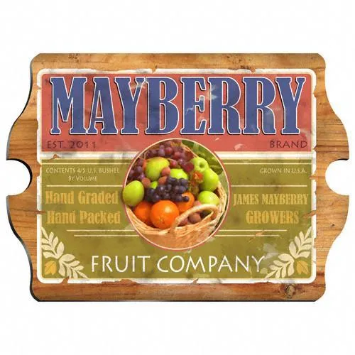 Fruit Company Personalized Vintage Style Tavern Sign