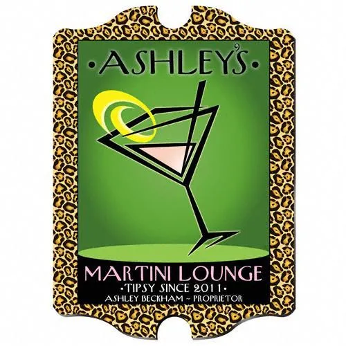Cosmo Chic Personalized Vintage Style Tavern Sign