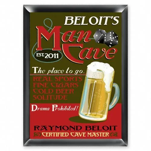 Man Cave Personalized Traditional Tavern Sign