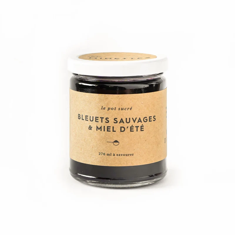 Confiture de bleuets sauvages & miel d'été 2023