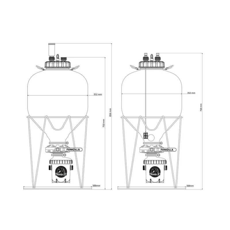 Fermzilla 27L and 55L Tri-Conical Gen 3.2