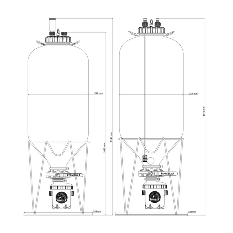 Fermzilla 27L and 55L Tri-Conical Gen 3.2
