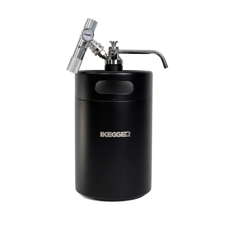 iKegger 2.0 | Basic Mini Keg Set with Push-Tap & Mini Regulator – Tap System for Beer, Cocktails & Nitro
