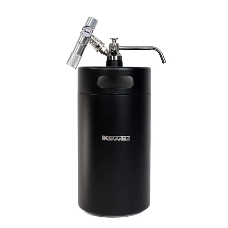 iKegger 2.0 | Basic Mini Keg Set with Push-Tap & Mini Regulator – Tap System for Beer, Cocktails & Nitro