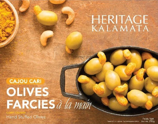 Olives farcies aux noix de cajou et cari