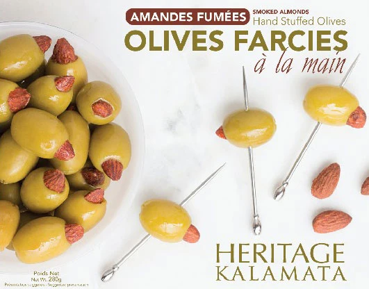 Olives farcies aux amandes fumées