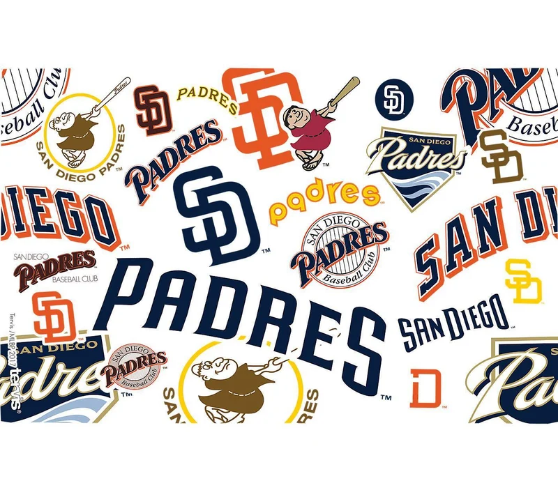 San Diego Padres All Over 16 oz. Tervis Tumbler with Lid - (Set of 2)