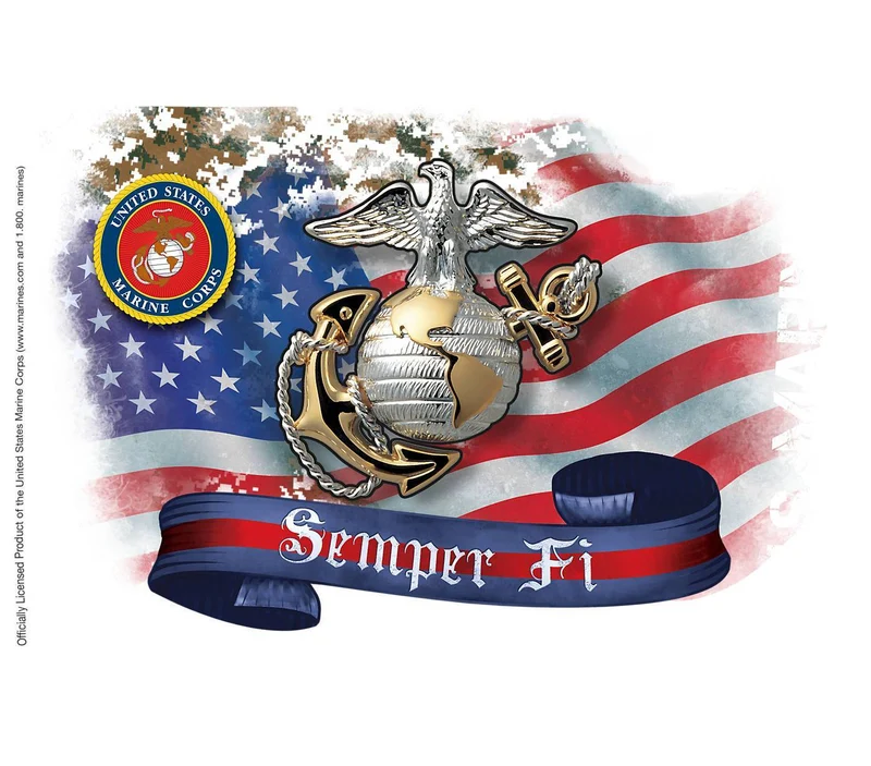 Marines Eagle & Anchor 24 oz. Tervis Tumbler with Lid - (Set of 2)