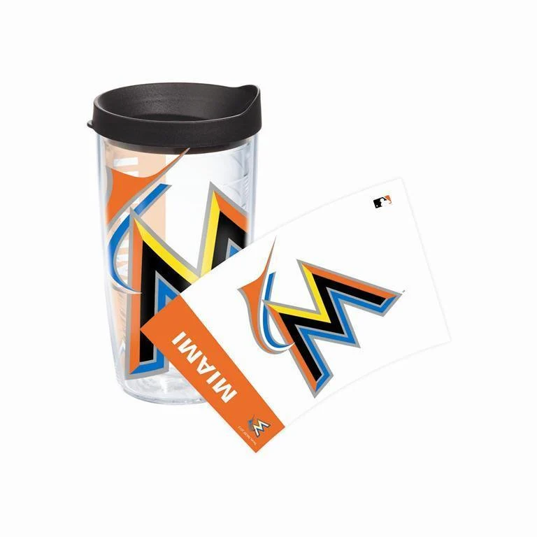 Miami Marlins Colossal 16 oz. Tervis Tumbler with Lid - (Set of 2)