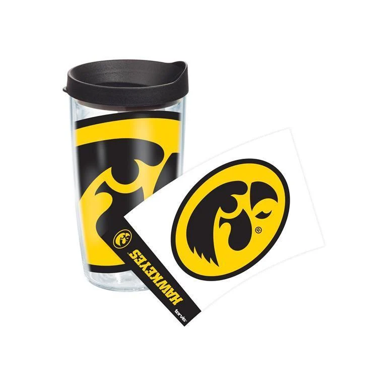 University of Iowa Colossal 16 oz. Tervis Tumbler with Lid - (Set of 2)