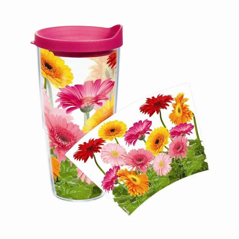 Gerbera Daisies 24 oz. Tervis Tumbler with Lid - (Set of 2)