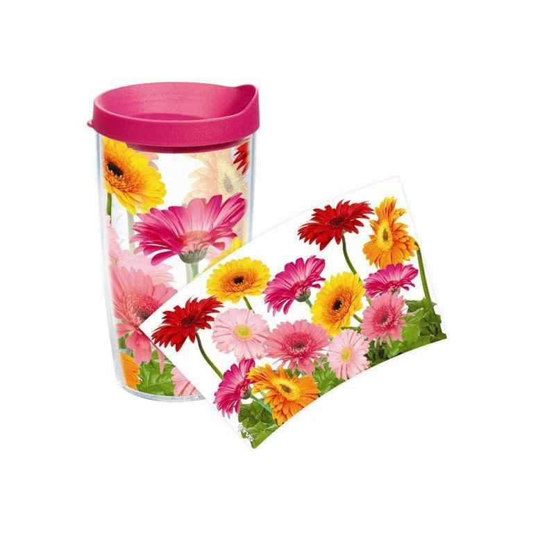 Gerbera Daisies 16 oz. Tervis Tumbler with Lid - (Set of 2)