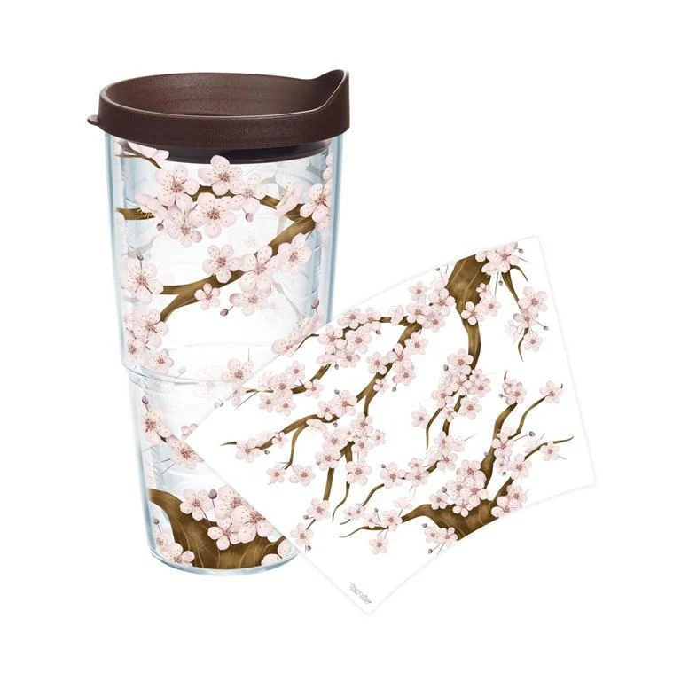 Cherry Blossom 24 oz. Tervis Tumbler with Lid - (Set of 2)