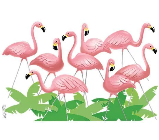 Lawn Flamingos 16 oz. Tervis Tumbler with Lid - (Set of 2)
