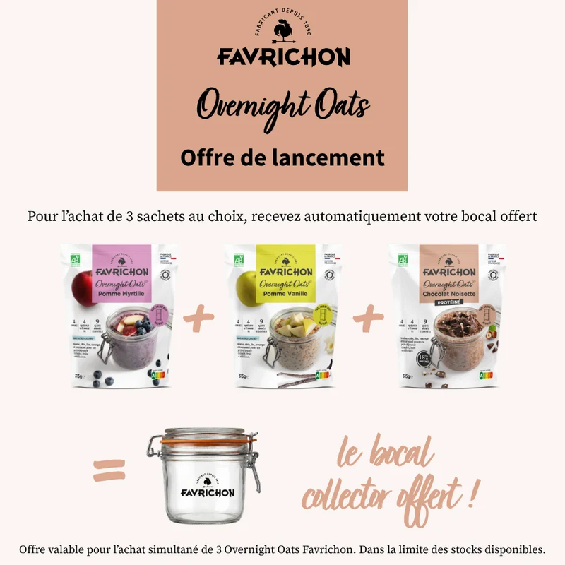Overnight Oats Protéiné Chocolat Noisette bio