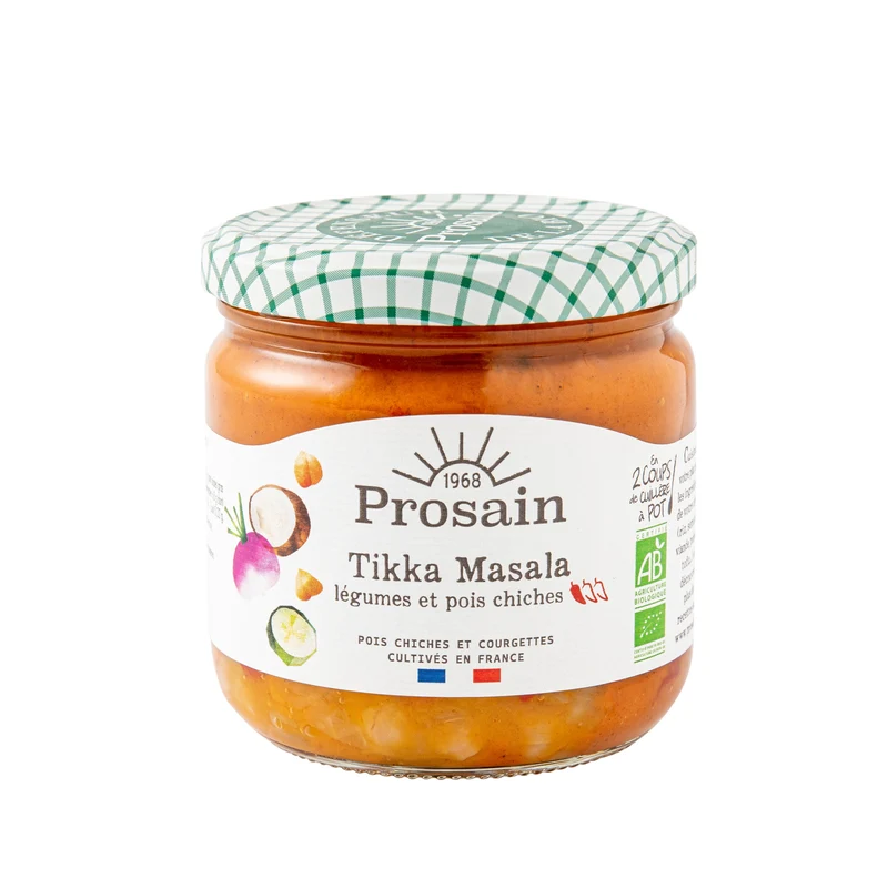 Tikka Masala Bio aux légumes et pois chiches