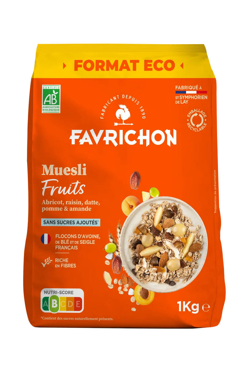 Muesli traditionnel Fruits bio format éco