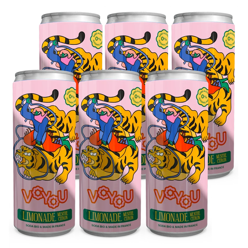 Pack de 6 Limonade menthe & citron Voyou - 25cl