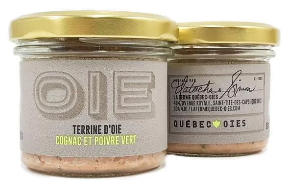 Terrine d'oie au cognac et poivre vert