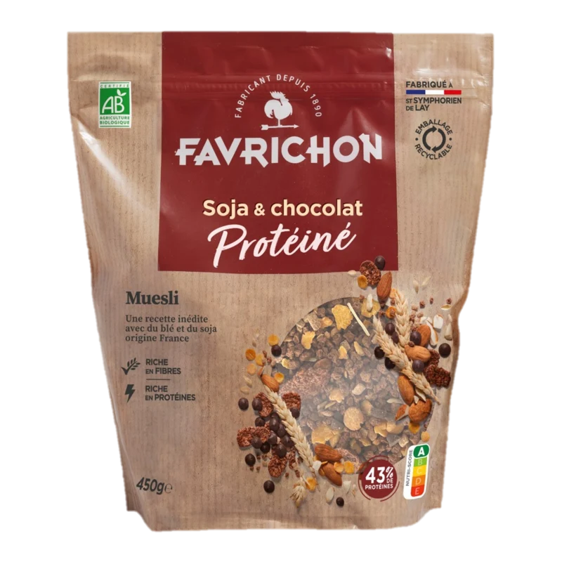 Muesli protéiné soja & chocolat bio