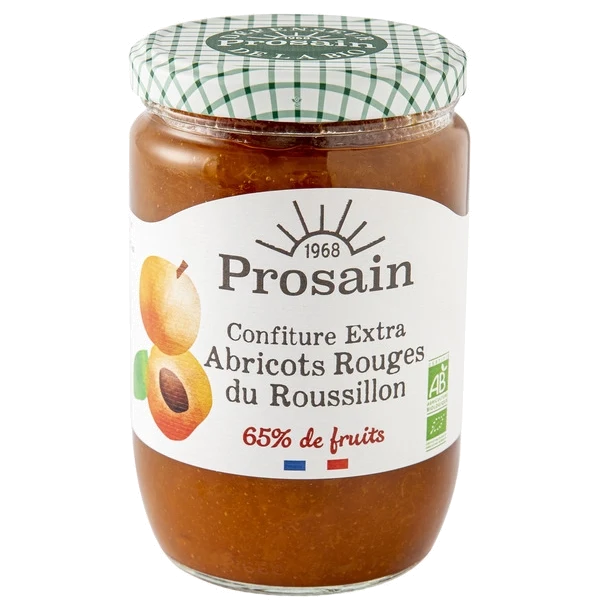 Confiture extra d'Abricots rouges du Roussillon - 65% de fruits bio