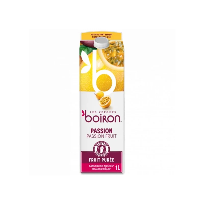 Boiron Passion Fruit Purée, Pasteurised – 100% Fruit, 1L