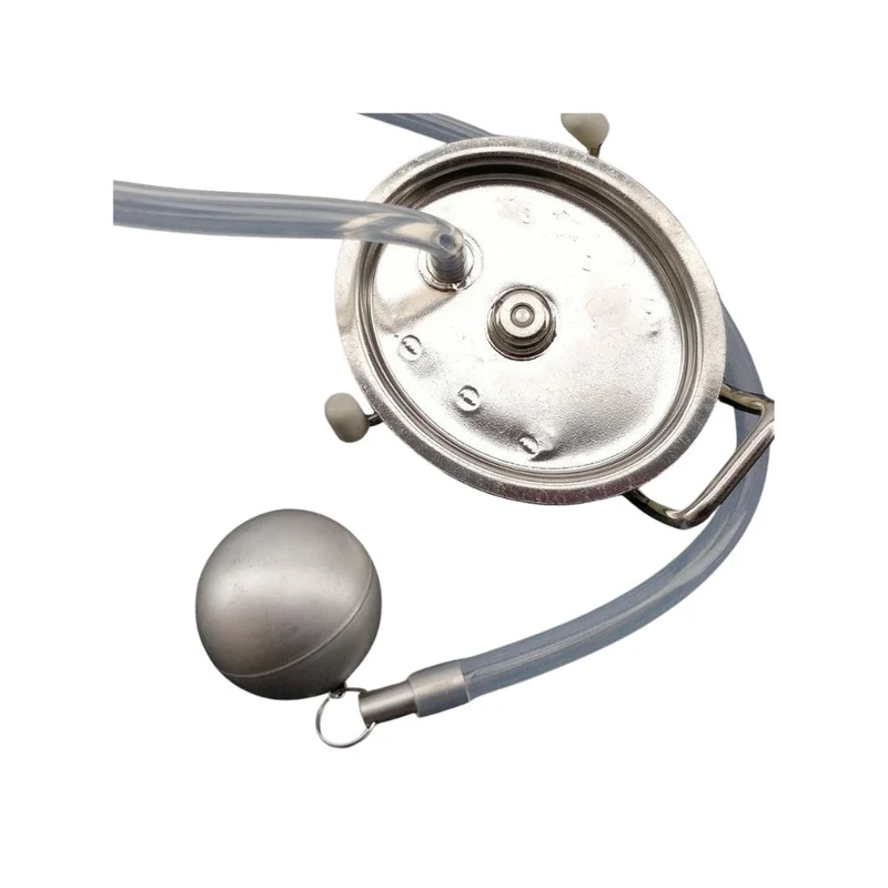 Keg Lid with Liquid Corny Post + SS Float + 80cm Silicone Hose