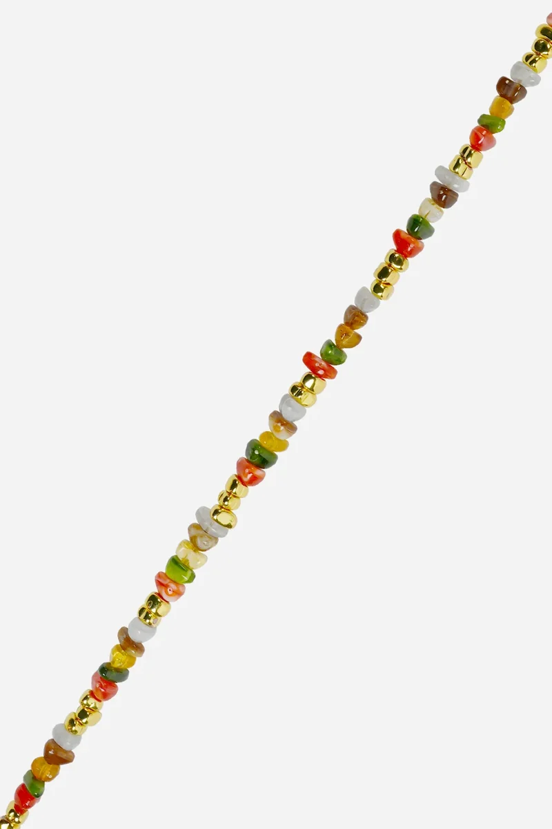 Chaine téléphone - Liviya Kaki/Orange 120 cm